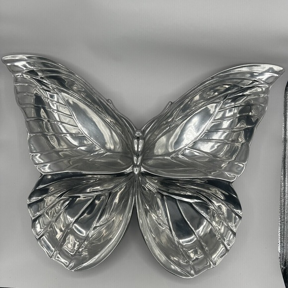 Fitz and Floyd Other - Chrome Butterfly Bowl Garden Nature Fitz & Floyd Serving Piece Salad Decor Art